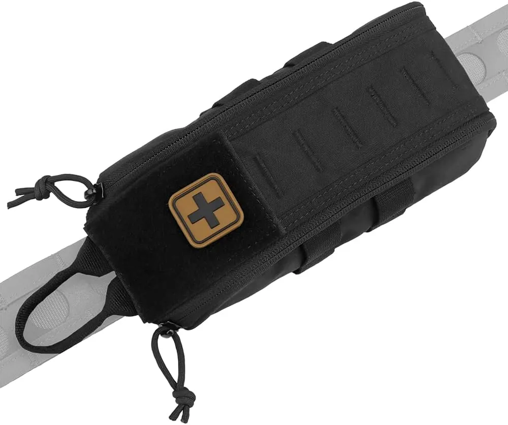 Tactical Medical First Aid Kit Military MOLLE Bag Waist Belt Pouch Quick Response Hunting Vest Bag First Aid Pack B