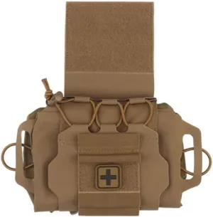 Tactical Medical IFAK Pouch Rapid/Quick Deploy First Aid Pouch Kit Hook and Loop Pack Emergency Survival Bag Two-Piece System Medical Roll Carrier Handle Outdoor Sport Emergency Hunting Bag