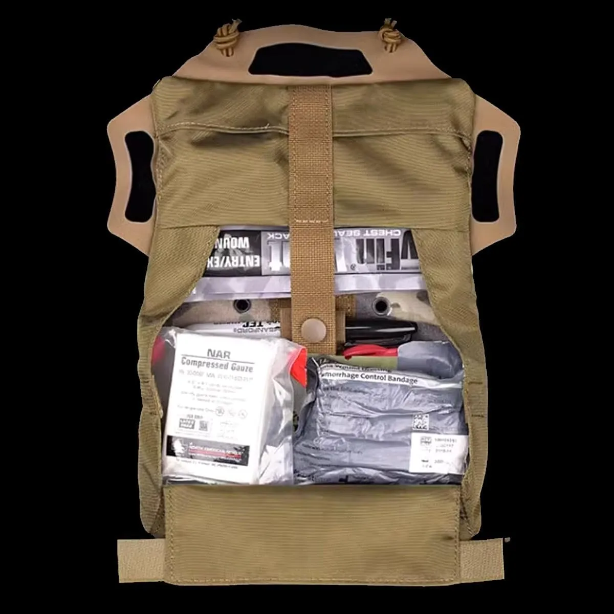 Tactical Medical IFAK Pouch Rapid/Quick Deploy First Aid Pouch Kit Hook and Loop Pack Emergency Survival Bag Two-Piece System Medical Roll Carrier Handle Outdoor Sport Emergency Hunting Bag