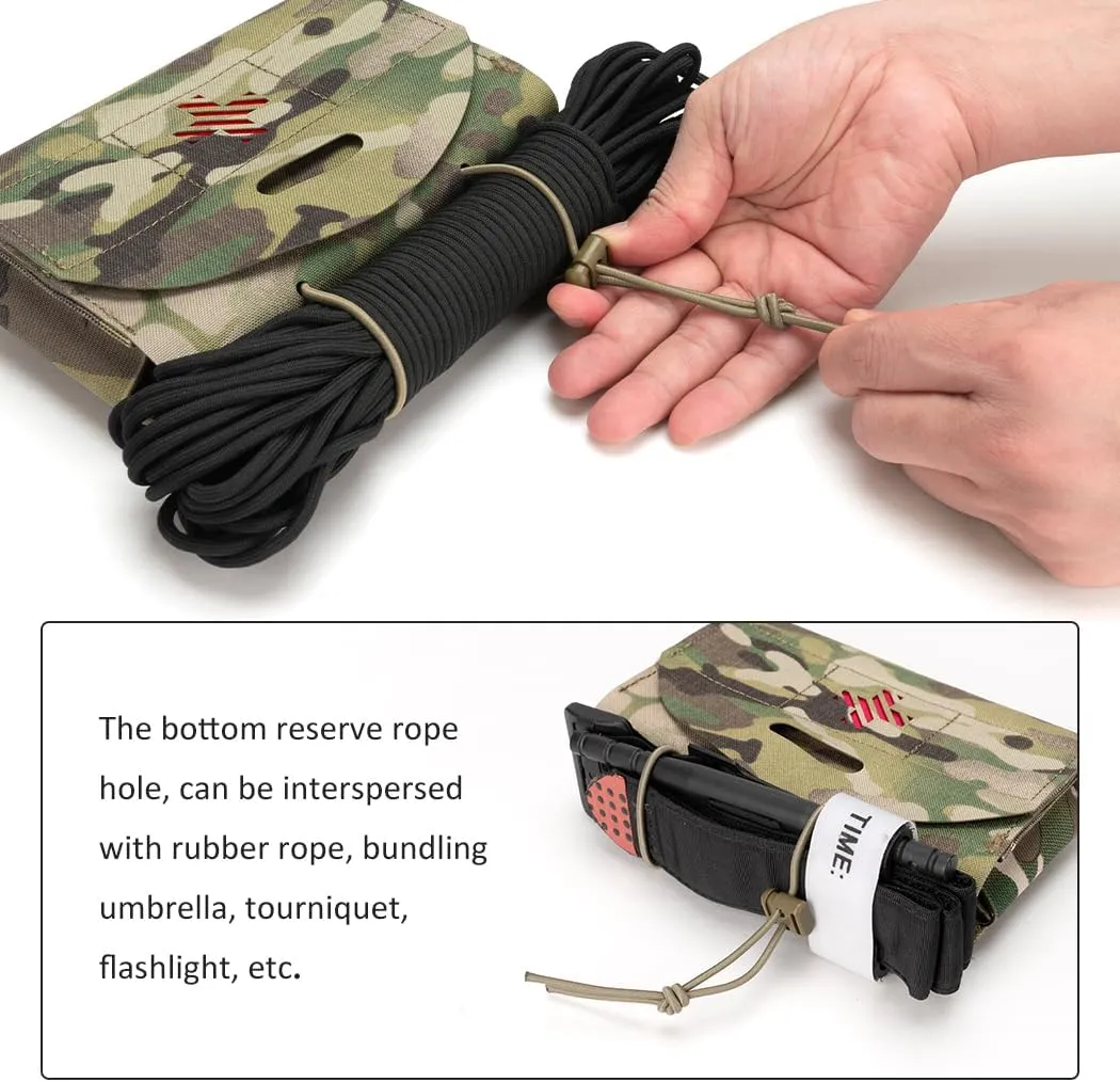 Tactical Medical Pouch MOLLE EMT First Aid Pouch IFAK Utility Pouch Portable Trauma Bag 500D Nylon for Tactical Belt and Vest