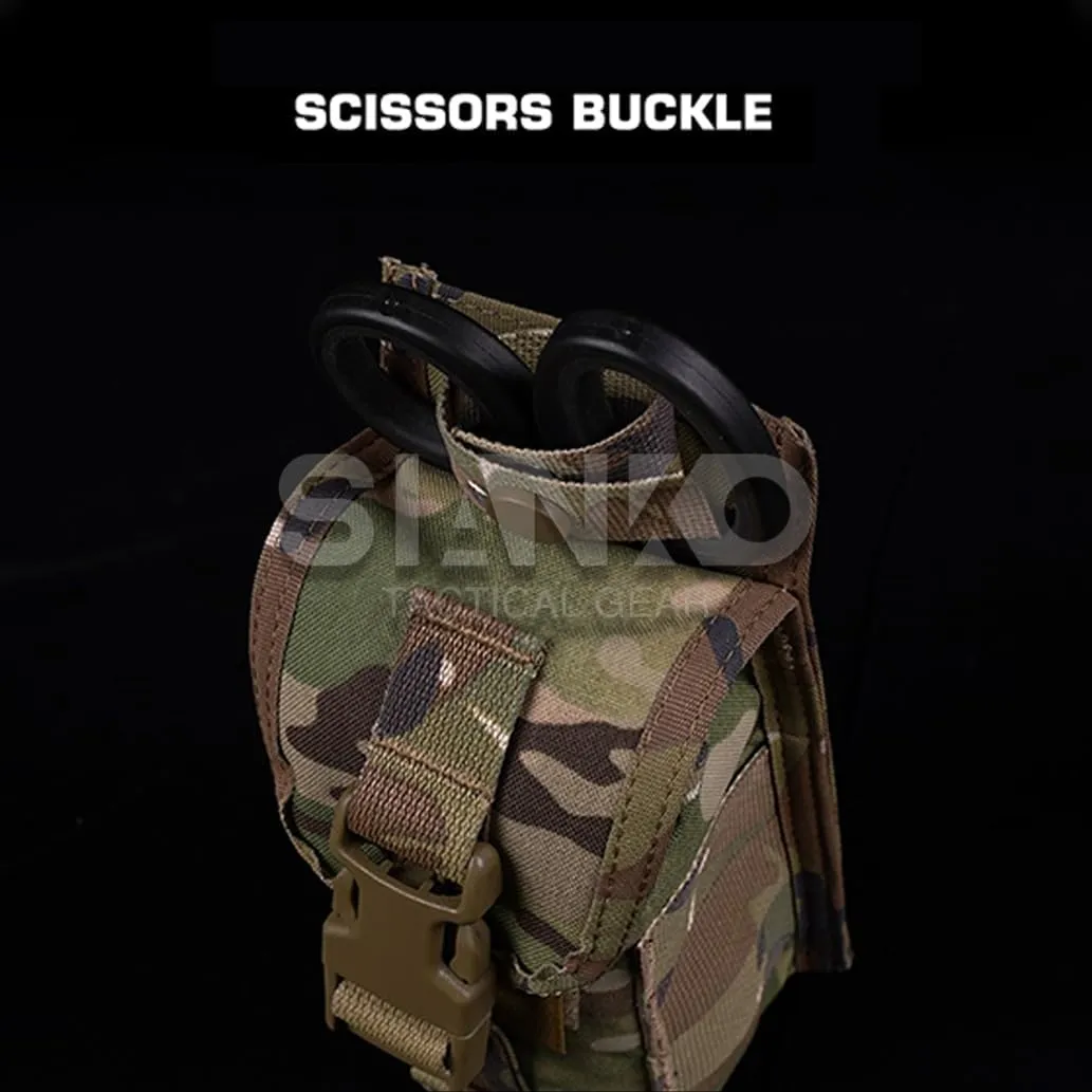 Tactical MOLLE First Aid Kit Compact IFAK Pouch,Quick Release Medical Emergency EMT Bag,Outdoor Sport Hunting Airsoft Gear