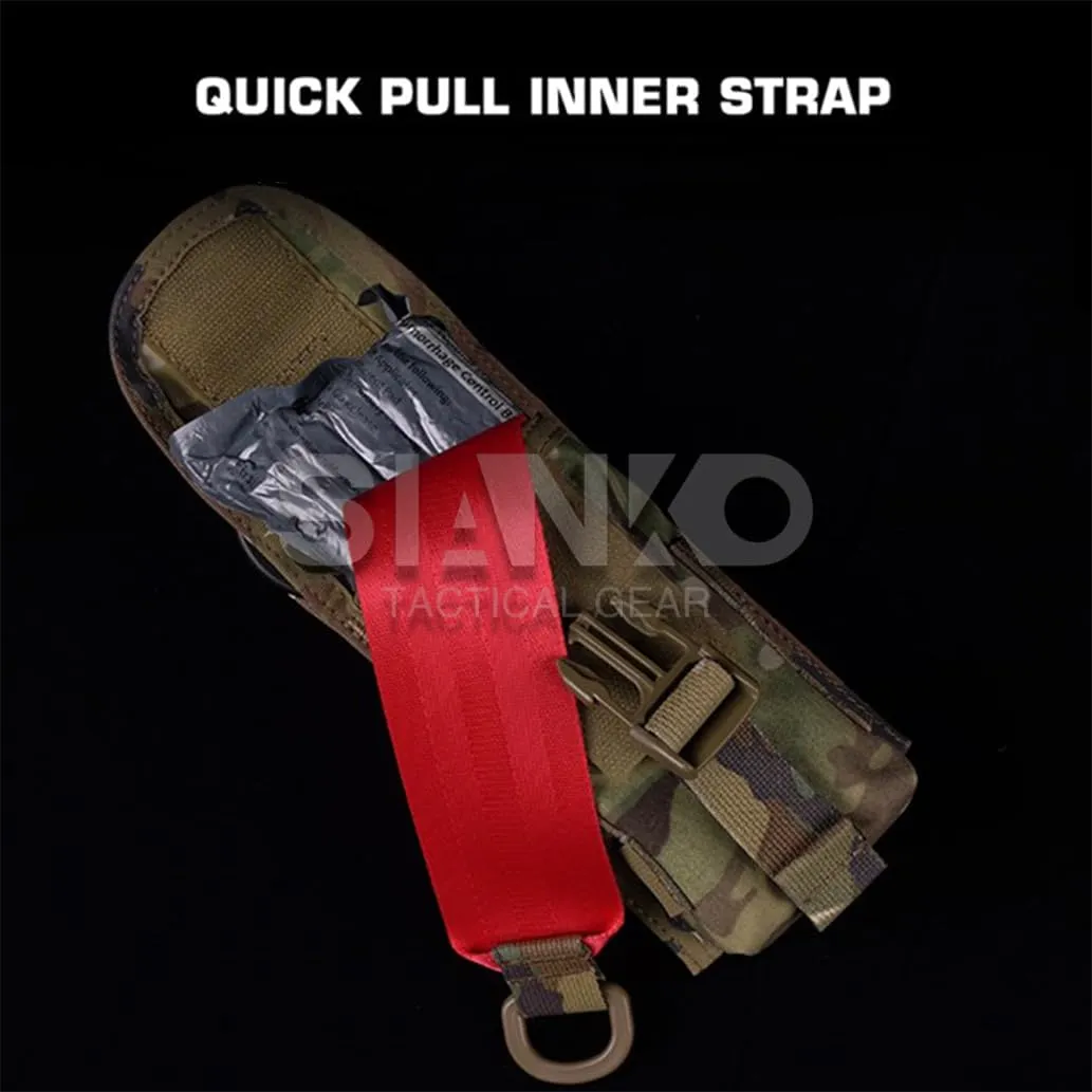 Tactical MOLLE First Aid Kit Compact IFAK Pouch,Quick Release Medical Emergency EMT Bag,Outdoor Sport Hunting Airsoft Gear