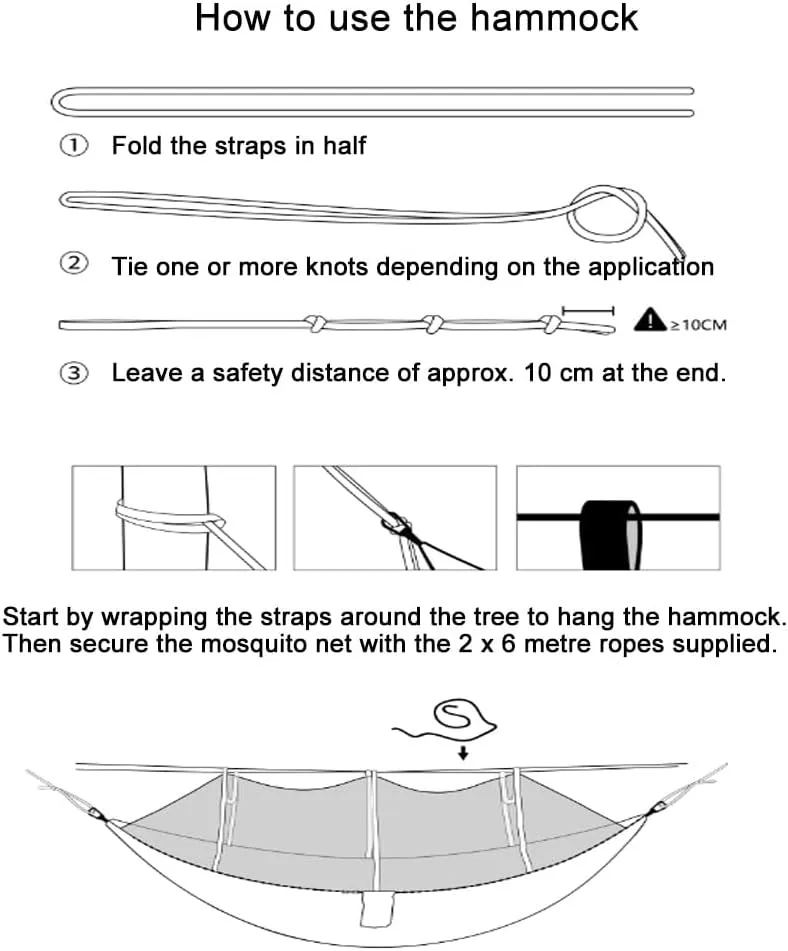 Tent Tarps,wild Camping,Portable Camping Hammock Kit, Single and Double Hammock, Mosquito Net, Insect Net, Rain Fly, High Strength Parachute Cloth Hammock(Army green black)