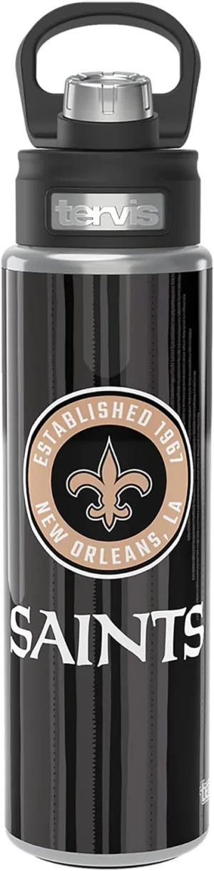 Tervis NFL New Orleans Saints-All in Water, 24oz Wide Mouth Bottle, Stainless Steel