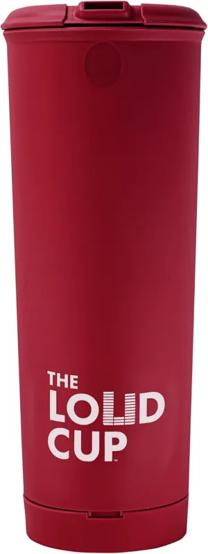 The LoudCup Tumbler   Stadium Horn - Insulated Cup Reusable Water Bottle Coffee Travel Mug - Worlds Loudest Cup for Game Day