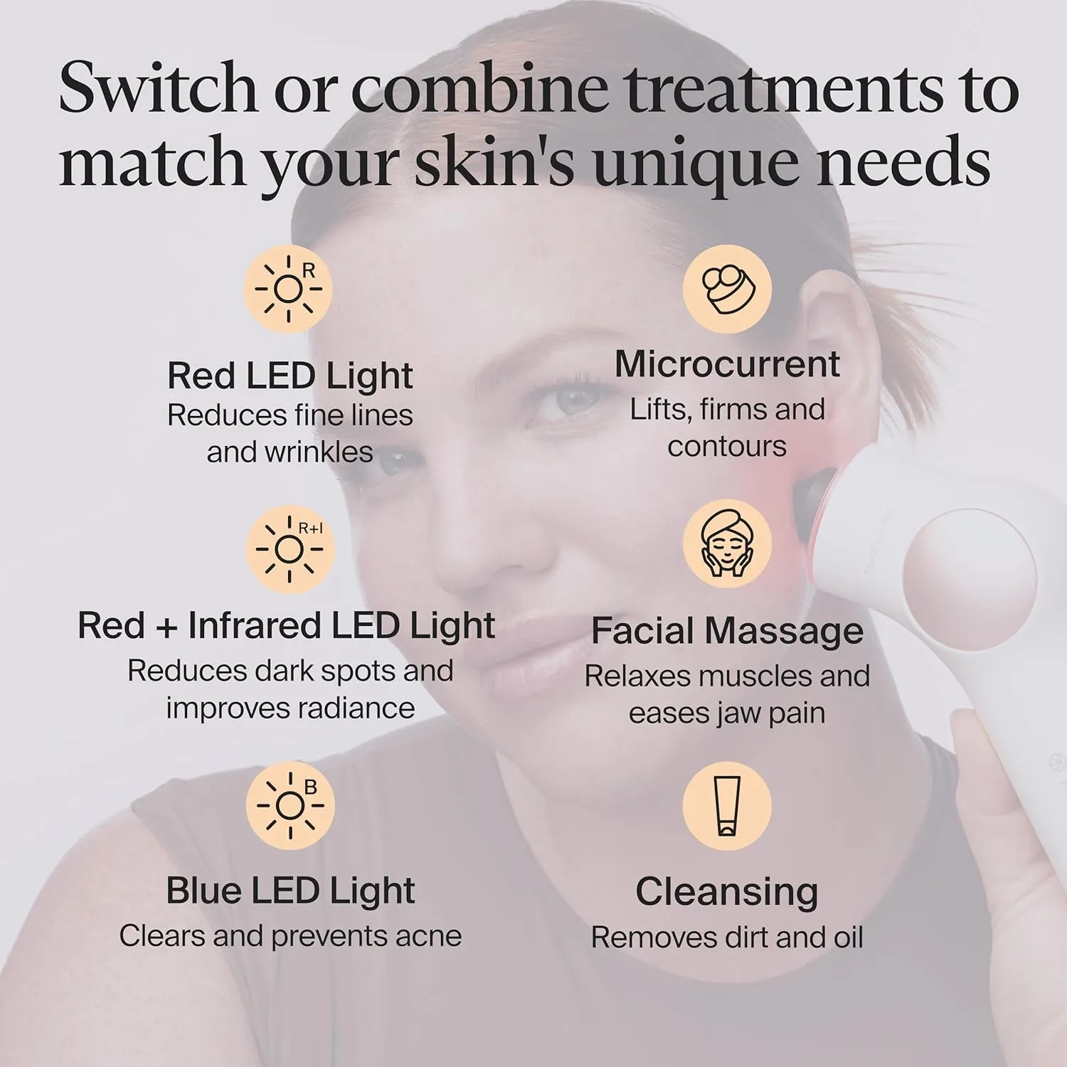 Therabody TheraFace PRO - Microcurrent Facial Device, 8-in-1 Compact Face Massager & Facial Sculpting Tool with Light Therapy for Skin Tightening, Anti Wrinkle, Anti Aging & Skin Care (White)