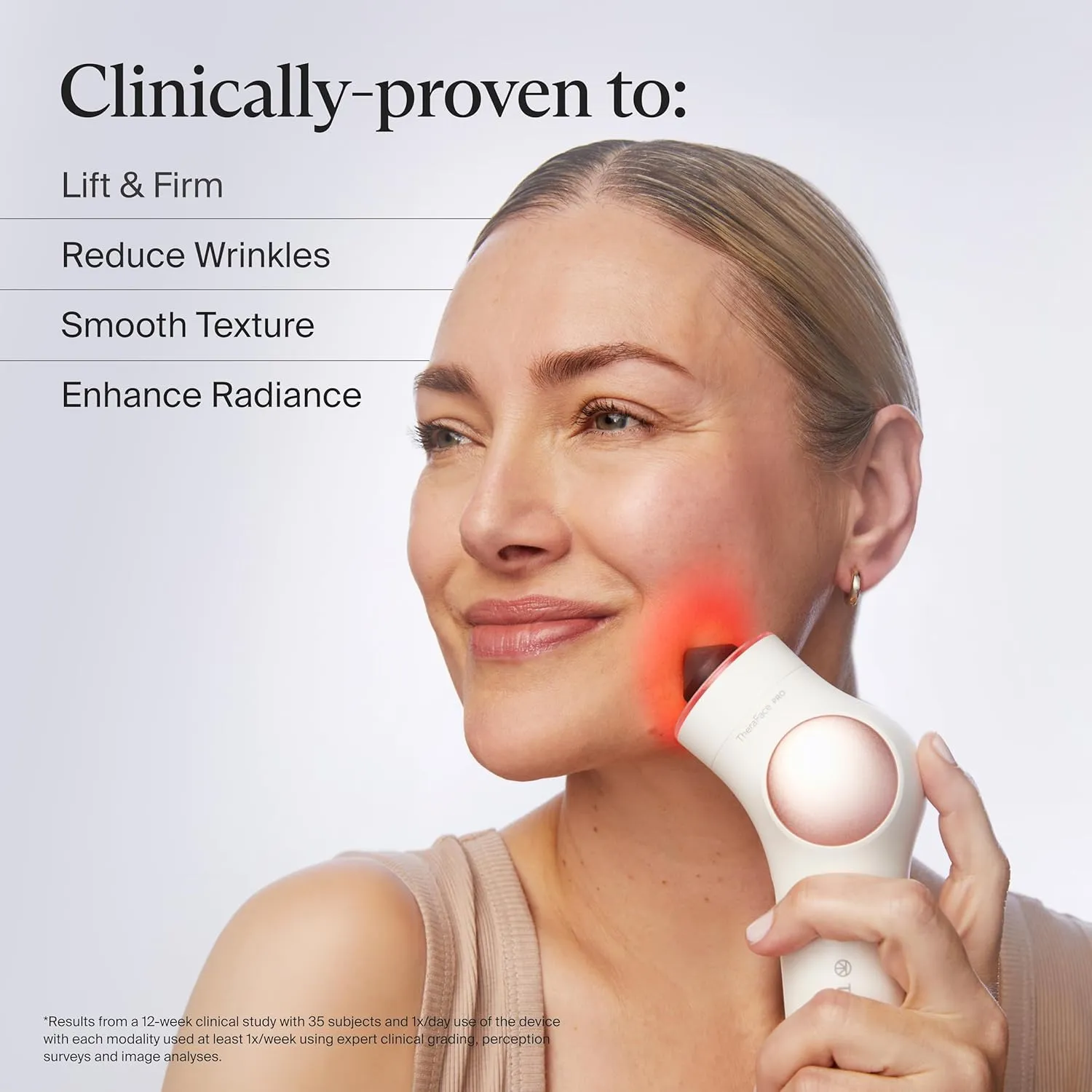 Therabody TheraFace PRO - Microcurrent Facial Device, 8-in-1 Compact Face Massager & Facial Sculpting Tool with Light Therapy for Skin Tightening, Anti Wrinkle, Anti Aging & Skin Care (White)