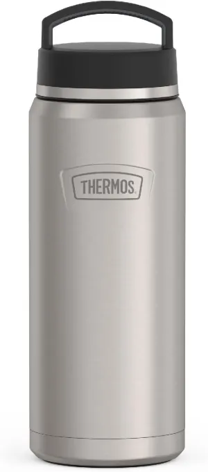 THERMOS ICON SERIES Stainless Steel Water Bottle with Screw Top Lid - 40 Ounce, Matte Stainless Steel - Vacuum Insulated Water Bottle with Lid
