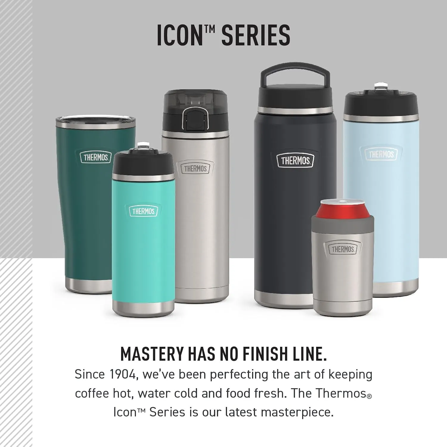 THERMOS ICON SERIES, Stainless Steel Water Bottle with Spout - 24 Ounce, Melon - Vacuum Insulated Water Bottle with Lid