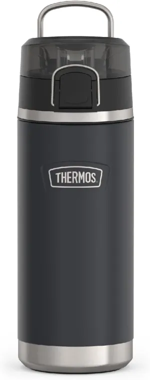 THERMOS ICON SERIES, Water Bottle with Spout - 18 Ounce, Granite - Stainless Steel Vacuum Insulated Water Bottle with Lid