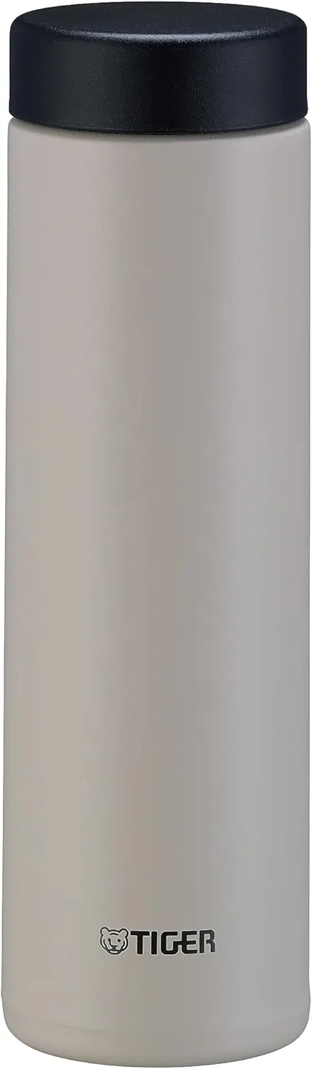 Tiger Thermos Flask MMZ-W050WK Water Bottle, 16.9 fl oz (500 ml), White Water OK, Screw Stainless Steel Bottle, Lid and Seal are Integrated for Washing Only 2 Pieces, Easy Cap, Vacuum Insulated, Mug