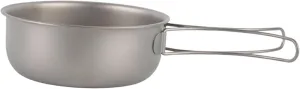 Titanium Frying Pan Cookware Multipurpose with Foldable Handle Camping Pan for Travel Kitchen Picnic Backpacking Equipment, 700ML