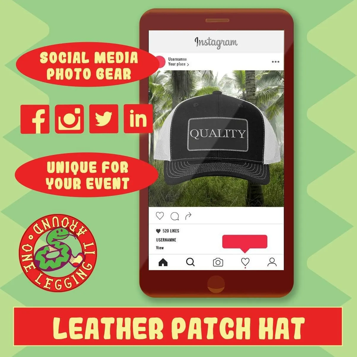 Tobacco Head Buyer AF - Leather Black Patch Engraved Trucker Hat
