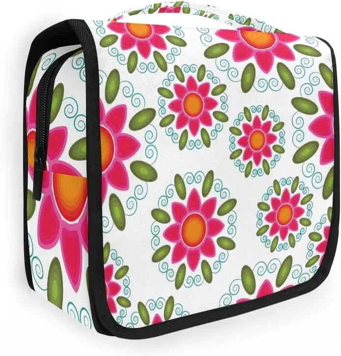 Toiletry Bag Ethnic Naive Floral Hanging Travel Toiletry Bag Dopp Kit Shaving Bag Toiletry Organizer Makeup Cosmetic Bag For Women Men