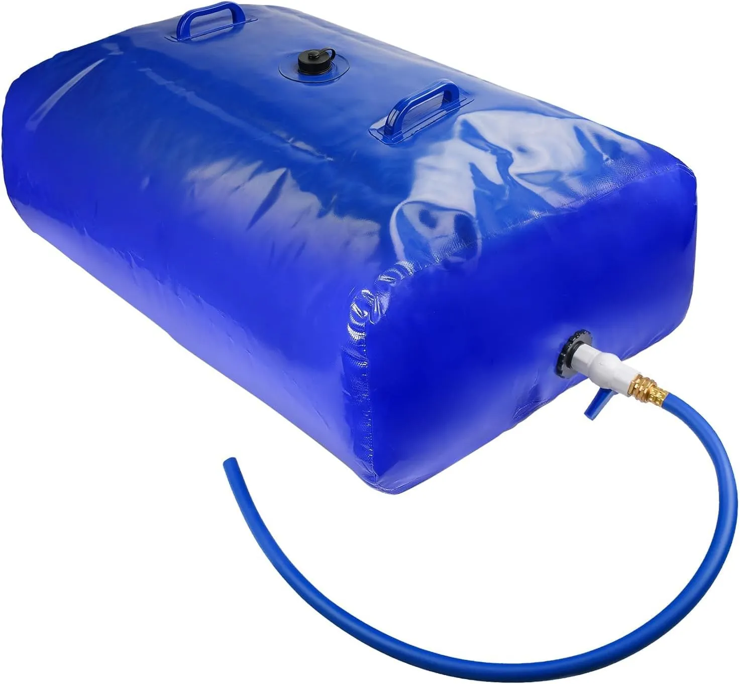 TooTaci 240L/63.4Gal Water Storage Bladder Containers, Portable Water Tank with Hose and 3/4" Adapters, Foldable Reservoir for Emergency, Garden Watering, Drought Resistance, RV Trips