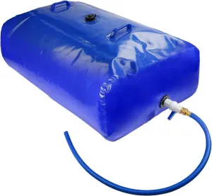 TooTaci 240L/63.4Gal Water Storage Bladder Containers, Portable Water Tank with Hose and 3/4" Adapters, Foldable Reservoir for Emergency, Garden Watering, Drought Resistance, RV Trips