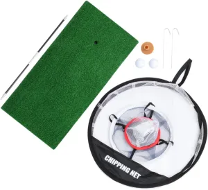 Totority Chipping Practice Net Portable Training Aid Instant Pop-up Design for Use Durable Tear-Resistant Chipping Mat for Beginners and Golf Enthusiasts