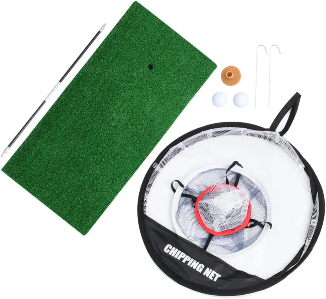 Totority Chipping Practice Net Portable Training Aid Instant Pop-up Design for Use Durable Tear-Resistant Chipping Mat for Beginners and Golf Enthusiasts