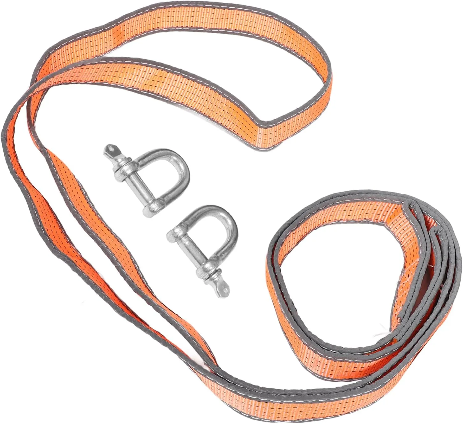 Tow Ropes for Trucks Towing Strap Straps Heavy Duty Orange Polyester