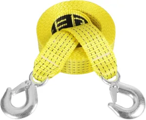 Tow Strap with Hooks, 2" x 20ft Emergency Recovery Towing Strap 15000 lbs Heavy Duty Tree Saver Winch Strap Towing Rope Acessories for Trucks, ATV, SUV, Vehicles, Roadside