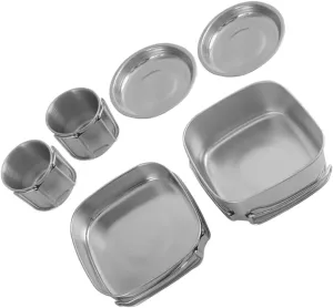 Toyvian 1Set Outdoor Cooking Portable Cookware Kit for Camping Hiking and Picnics Lightweight Durable Multi Use Pots Pans and Cups for Easy Outdoor Cooking