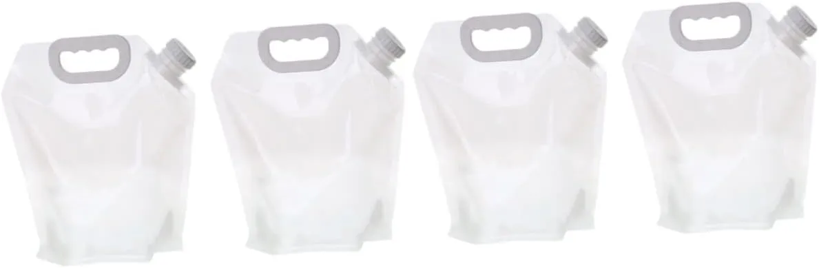 Toyvian 2sets Outdoor Folding Water Carrier Portable Leak Water Storage Bag for Camping Hiking and Picnics Lightweight Compressible Design with Comfortable Handle 2pcs*2