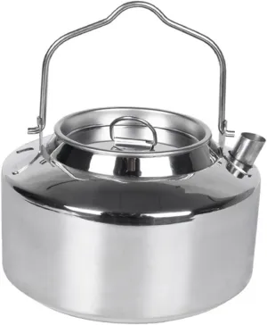 Toyvian Camping Cookware Portable Camping Kettle Stainless Steel Water Pot Tea Kettle for Outdoor Activities