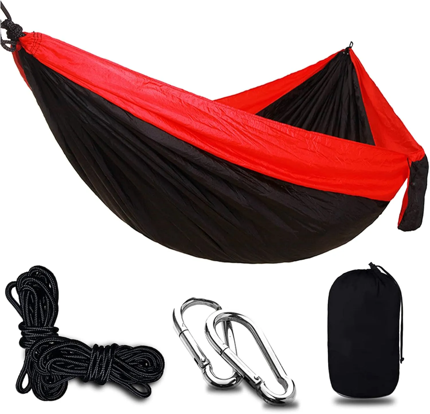 Travel Hammock, Lightweight Camping Hammock 200kg Load Capacity, Portable Outdoor Double Hammock for Camping, Backpacking, Survival, Outdoor Backyard Hiking,B
