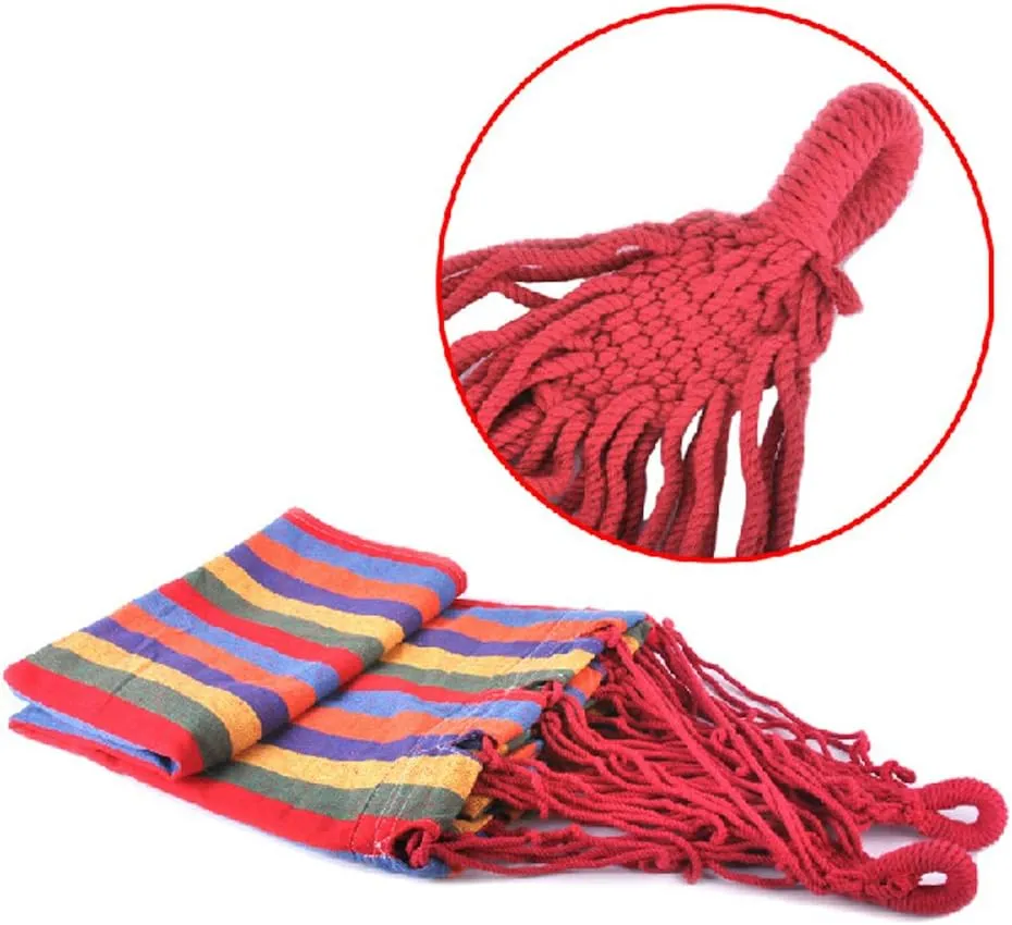 Travel Single Hammock Outdoor Camping Hammock (Thin color strips)