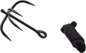 Treasure Gurus Tactical Climbing Ninja Grappling Hook Heavy Duty 35' Rope Bushcraft Boat Anchor