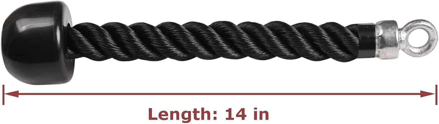 Tricep Rope Pull Down Heavy Duty Triceps Kit Easy to Grip & Non Slip Cable Attachment Ideal for Home Gym Face Pulls Tricep Push Down Rope System - A Hook Included