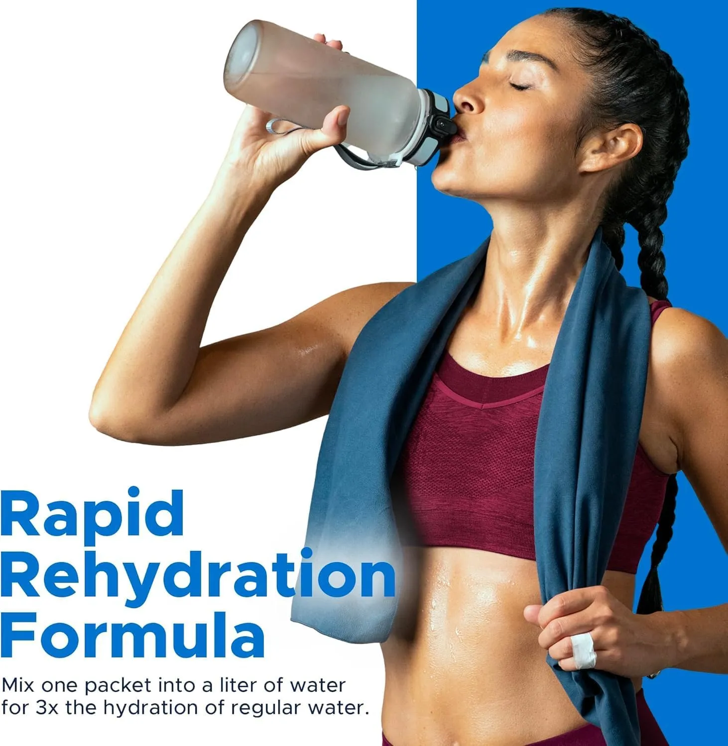 TRIORAL Rehydration Electrolyte Powder - WHO Hydration Supplement Salts Formula - Combat Dehydration from Workouts, Excessive Fluid Loss and Much More - 50 Drink Mix Packets