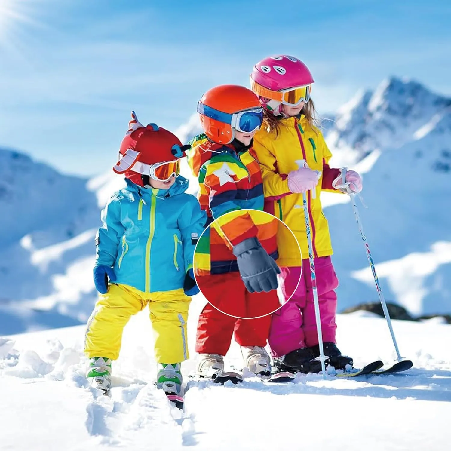 TRIWONDER Kids Ski Snow Gloves Winter Cold Weather Windproof Warm Snowboard Sport Mittens for Boys Girls