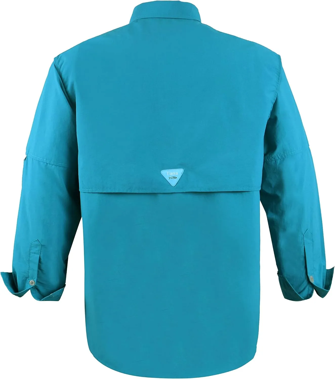 Tuna Men's Fishing Outdoor Button Down UPF 50  Sun Protection Waterproof Hiking Long Sleeve Shirts