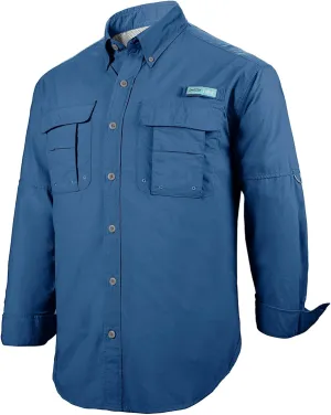 Tuna Men's Fishing Outdoor Button Down UPF 50  Sun Protection Waterproof Hiking Long Sleeve Shirts