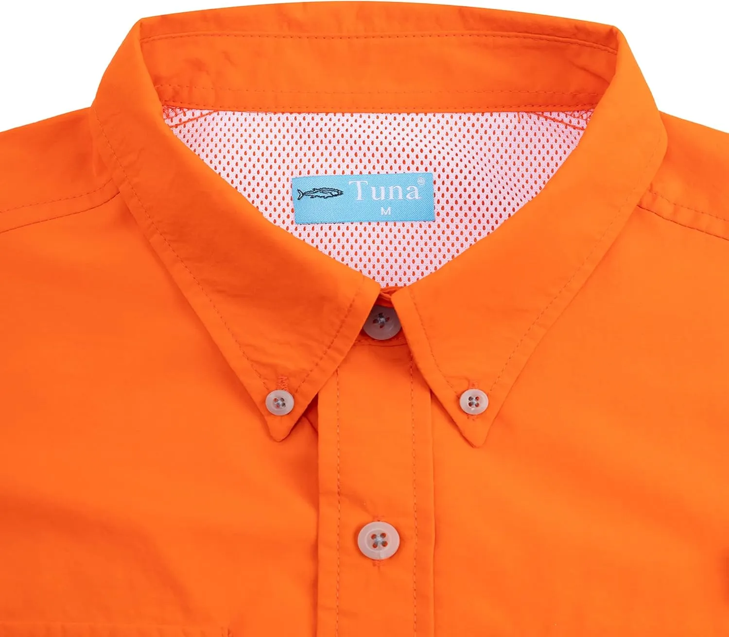 Tuna Men's Fishing Outdoor Button Down UPF 50  Sun Protection Waterproof Hiking Long Sleeve Shirts