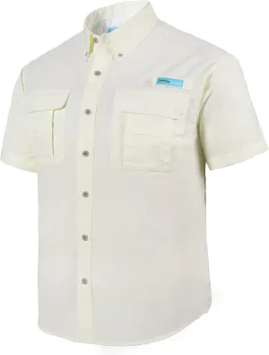 Tuna Men's Fishing Outdoor Button Down UPF 50  Sun Protection Waterproof Hiking Short Sleeve Shirts