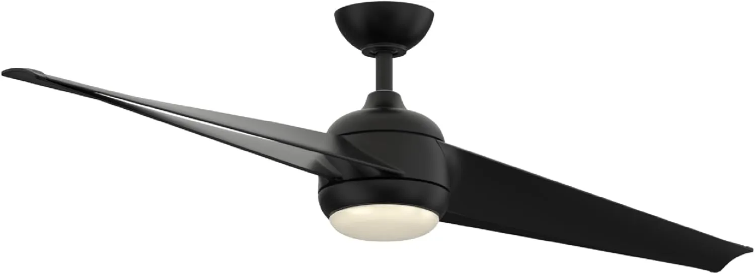 TwoFold 60 inch Indoor/Outdoor Ceiling Fan with LED Light Kit - Black