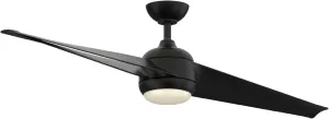 TwoFold 60 inch Indoor/Outdoor Ceiling Fan with LED Light Kit - Black