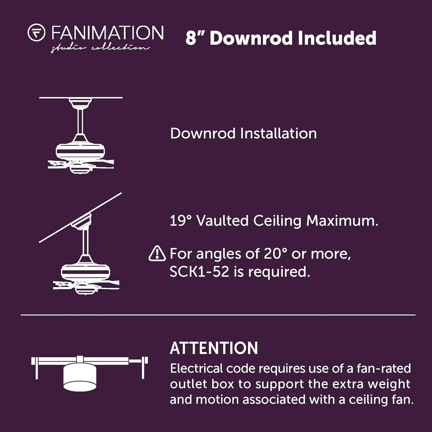 TwoFold 60 inch Indoor/Outdoor Ceiling Fan with LED Light Kit - Black