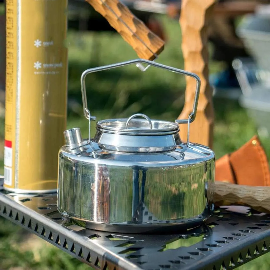 Ultralight Outdoors 304 Stainless Steel Kettle Portable Camping Cookware Set for Cooking Backpacking Picnic Fishing Pots & Pans