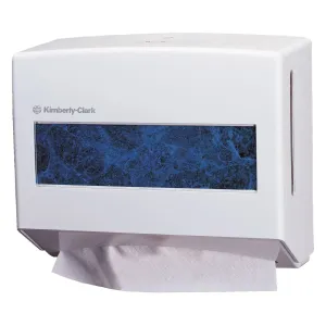 Universal Folded Towel Dispenser (09217), White, Compact, Front Window, 10.75"x9.0"x4.75" (Qty 1)