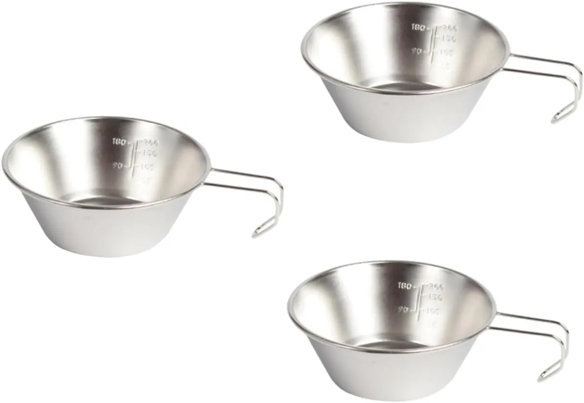 UPKOCH 3pcs Camping Cookware Set Collapsible Bowls Water Jug Wine Cup Perfect for