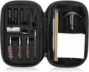 UrbanX Universal Handgun Cleaning kit for CZ 85 9×19mm Parabellum Pistol Cleaning Kit Bronze Bore Brush and Metal Bronze Jags Tips with Zippered Compact Case