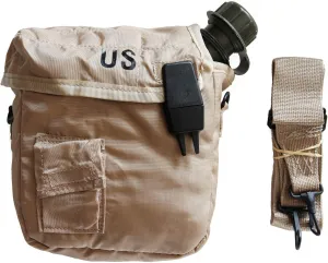 US Military Army Collapsible Camping Hiking 2 QT Hydration Water Canteen & Cover Pouch Sling