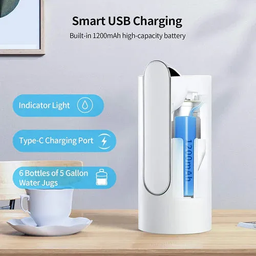 USB Charging Automatic Drinking Water Dispenser, Foldable Portable Electric Water Bottle Pump
