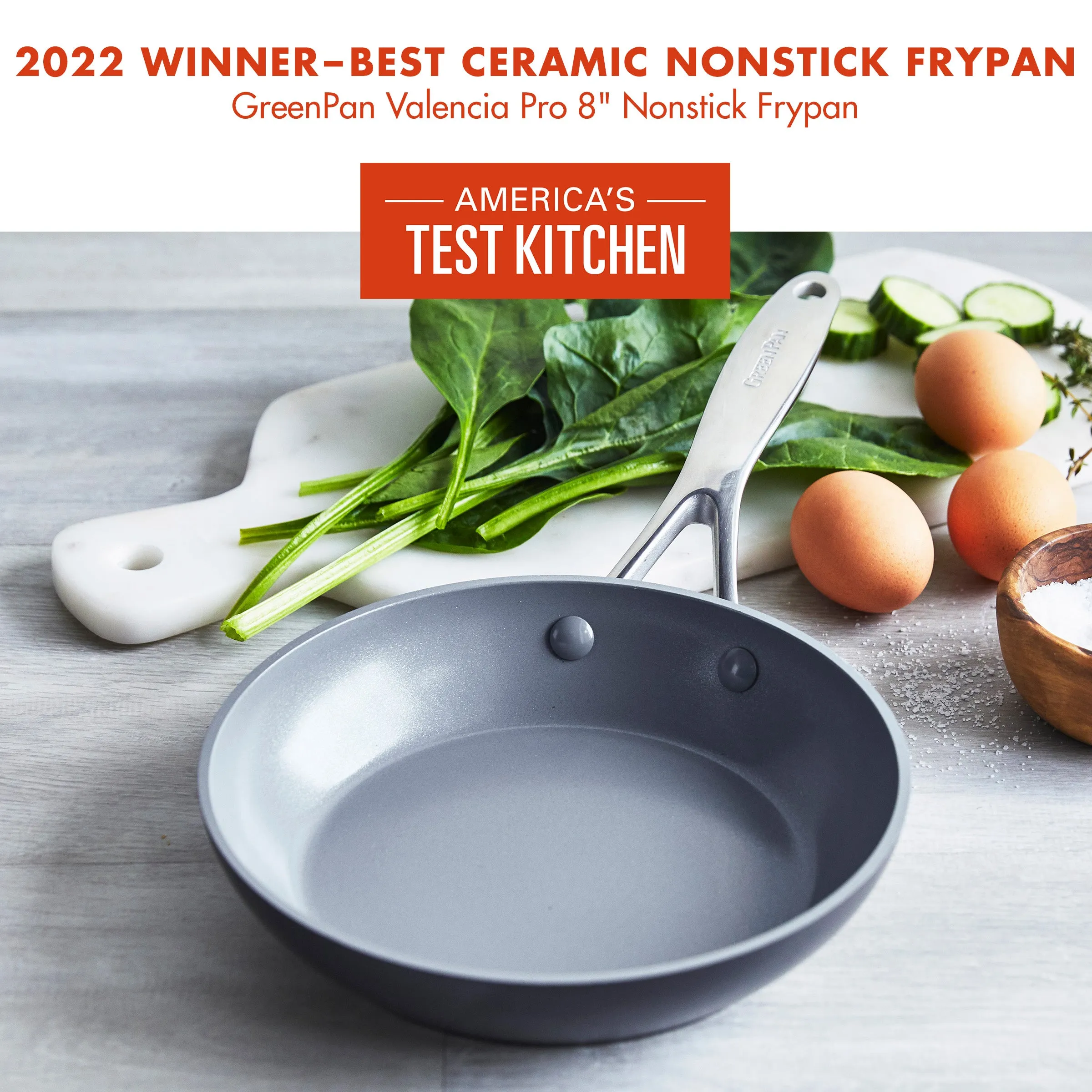 Valencia Pro Ceramic, Nonstick, Hard Anodized Fry Pan, 8"