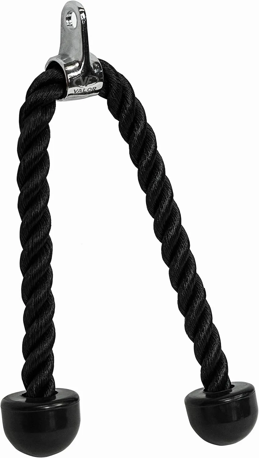 Valor Fitness Cable Machine Attachments - Tricep Rope, V-Bar, Single D-Handle, Rotating Straight Bar, Ankle Strap, Ab Crunch Harness, Triangle Chest Pull for Home Gym Equipment