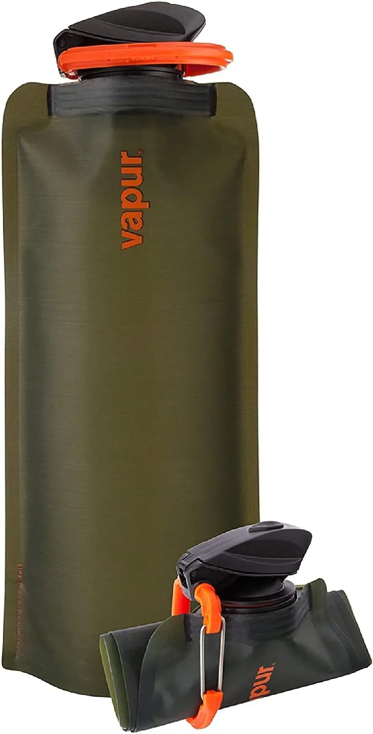Vapur Flexible, Collapsible Wide Mouth Anti-Bottle with Detachable Carabiner, 23 Ounce