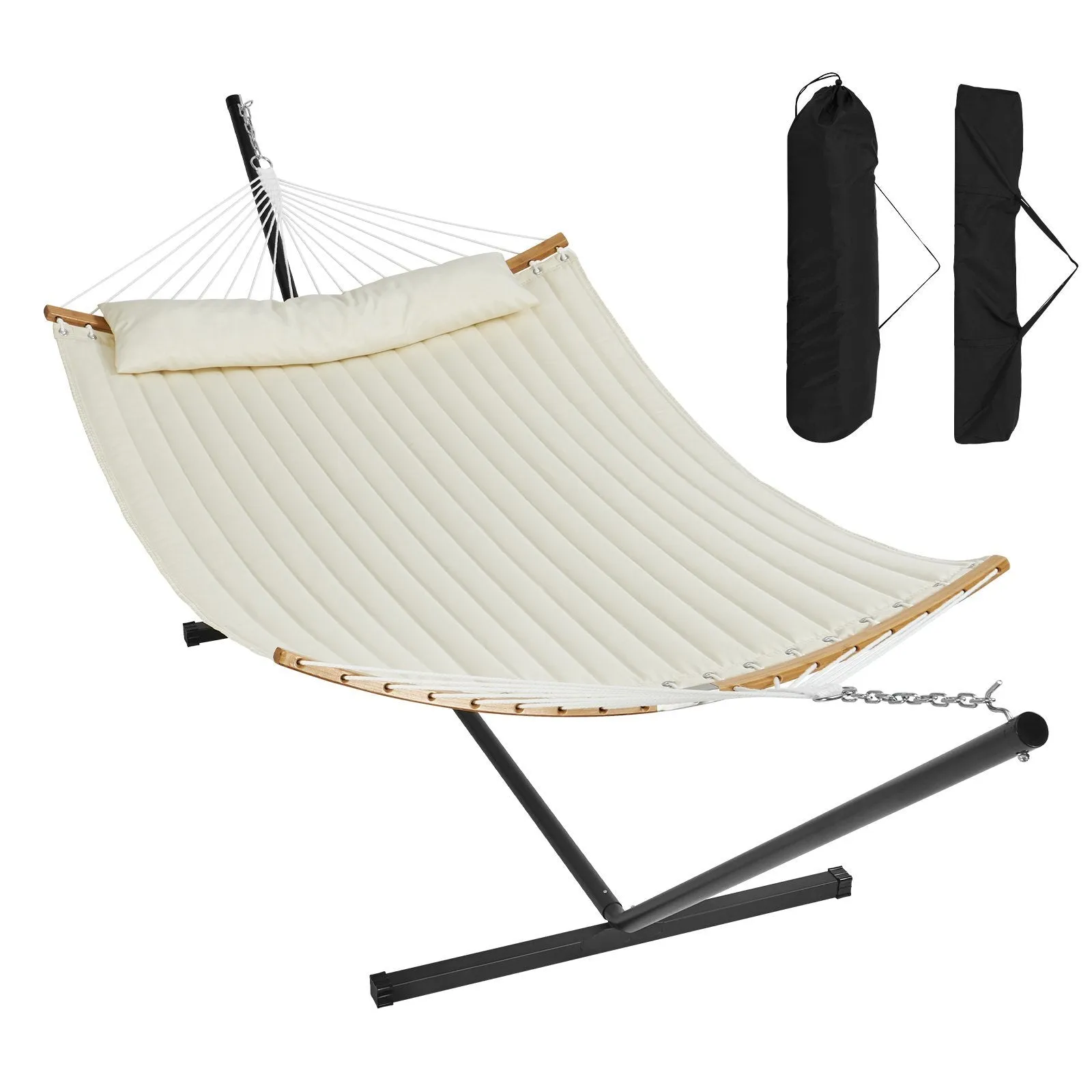 VEVOR Double Quilted Fabric Hammock Two Person Hammock